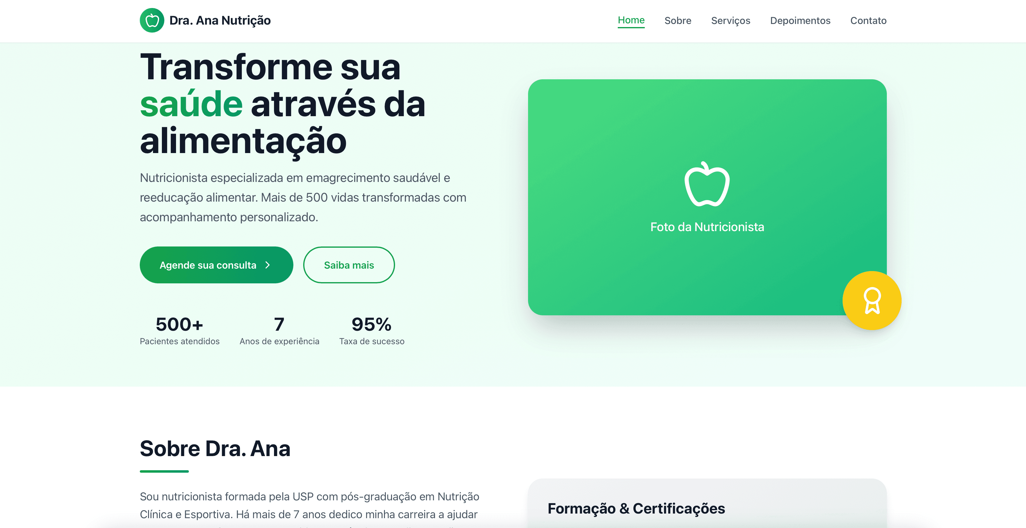 Portfolio for Nutritionists