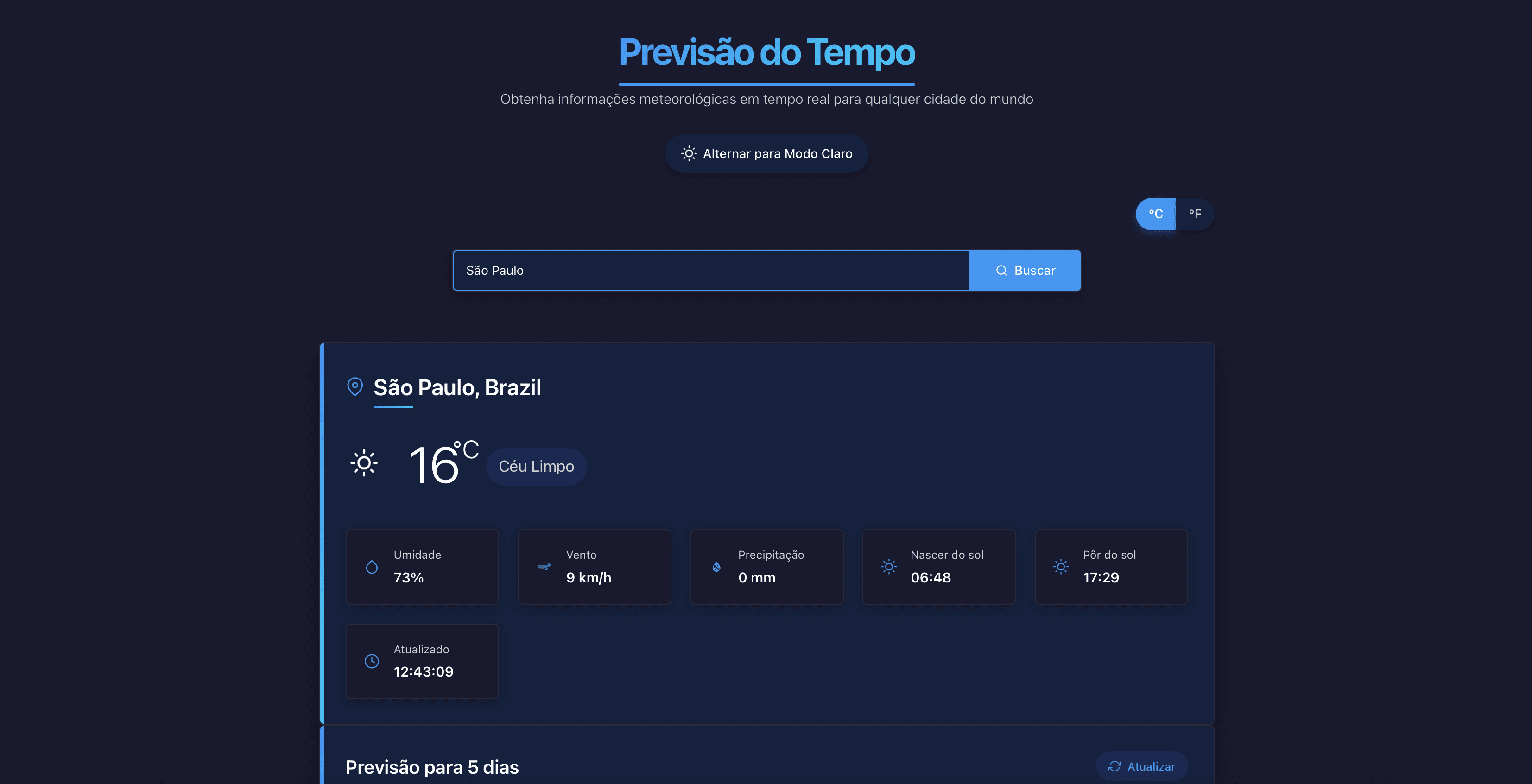 Weather Forecast Dashboard